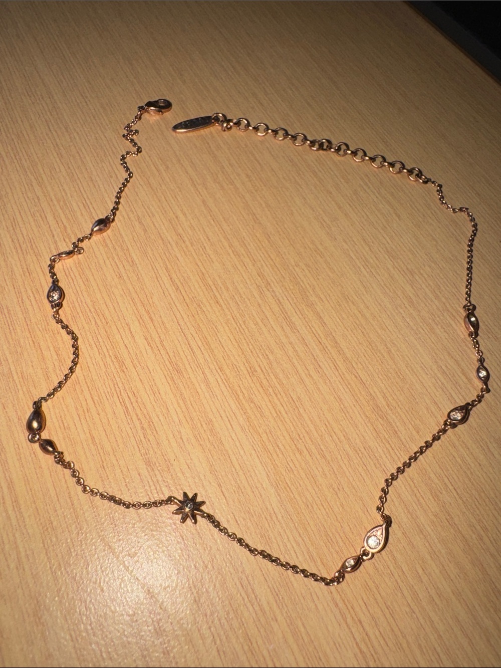 LUV AJ Revel Starburst Chain Choker in Rose Gold